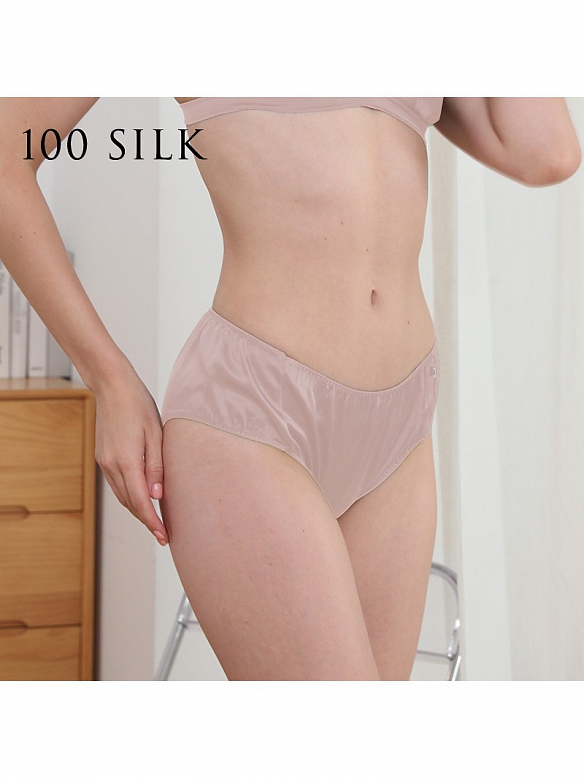 19 Momme Klassischer Seidenslip mit mittlerer Taille für Damen K001