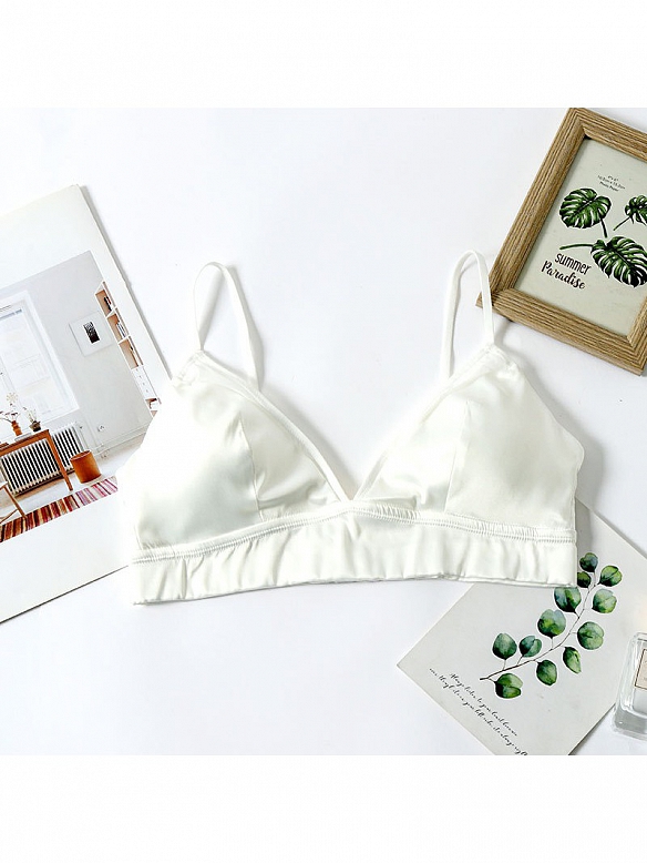 Weicher Wattierter BH aus Seide L002