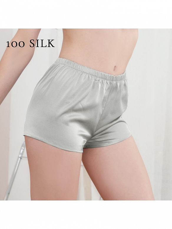 Damen Maulbeerseide Shortie-Slip mit mittlerer Taille K002