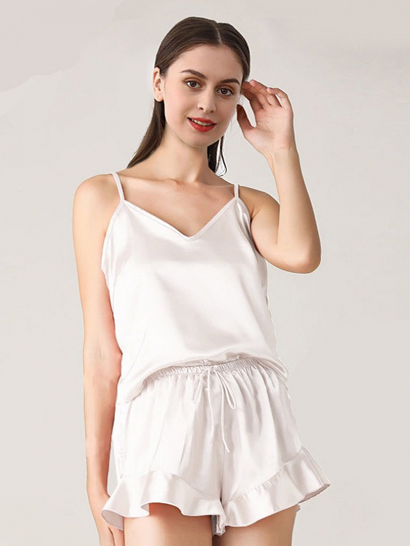 Erschwingliche 100% Seide Camisole Nachtwäsche für Frauen A025