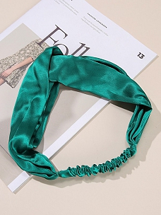 Einfarbiges Haarband aus Seide Q002