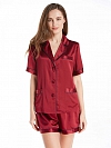 Kurzes Damen Pyjama-Set aus Seide Kurze Nachtwäsche aus Seide A011