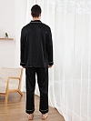 Langes Klassisches Pyjama Set aus Seide für Herren 19 Momme Maulbeerseide Pyjama E002