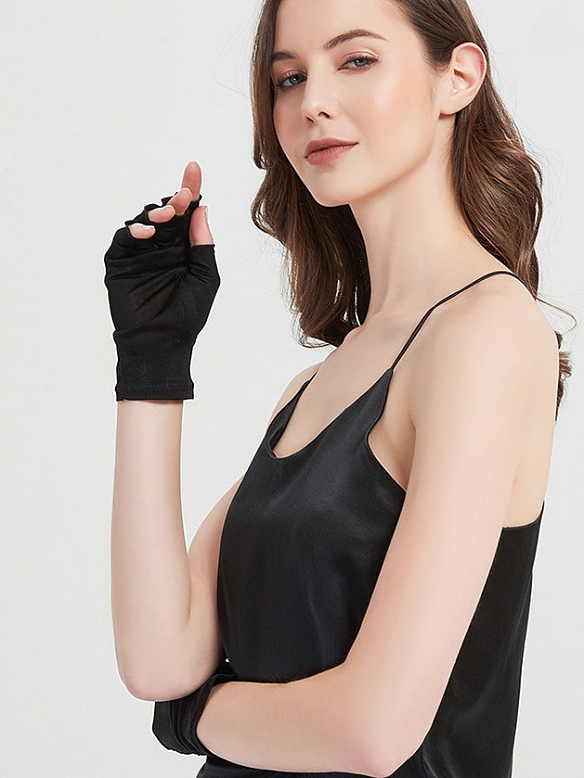 Sonnenschutzhandschuhe aus Seide für Damen S002