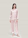 22 Momme Luxus Maulbeerseides Langes Pyjama Set für Damen Schlafanzug aus Seide A020