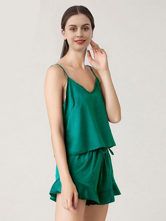 Erschwingliche 100% Seide Camisole Nachtwäsche für Frauen A025