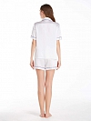 Kurzes Damen Pyjama-Set aus Seide Kurze Nachtwäsche aus Seide A011