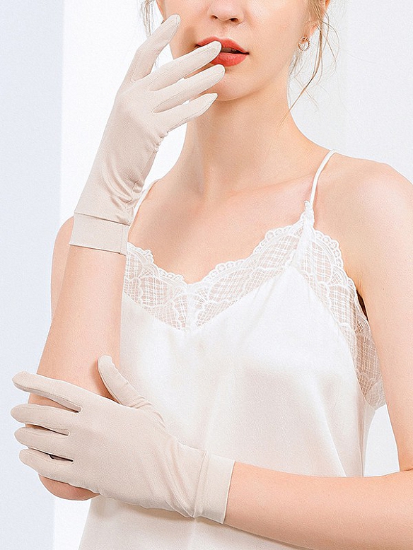 Damen Seide Sonnenschutzhandschuhe S001