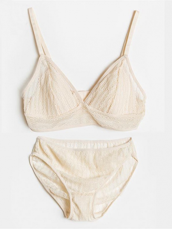 Bequemes BH-Slip Set aus Seide M001