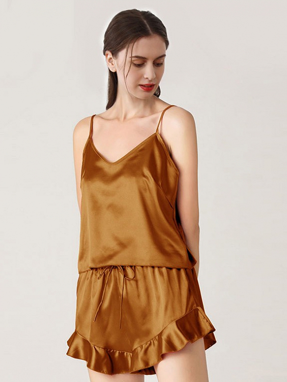 Erschwingliche 100% Seide Camisole Nachtwäsche für Frauen A025