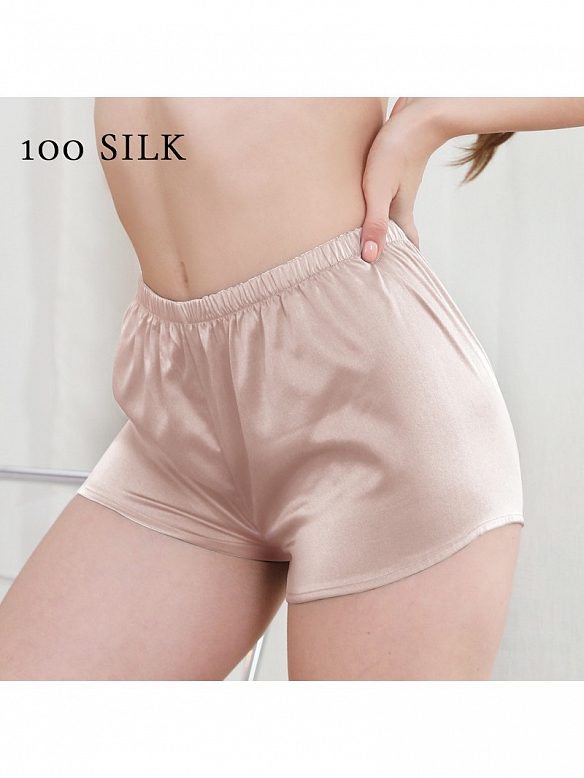 Damen Maulbeerseide Shortie-Slip mit mittlerer Taille K002