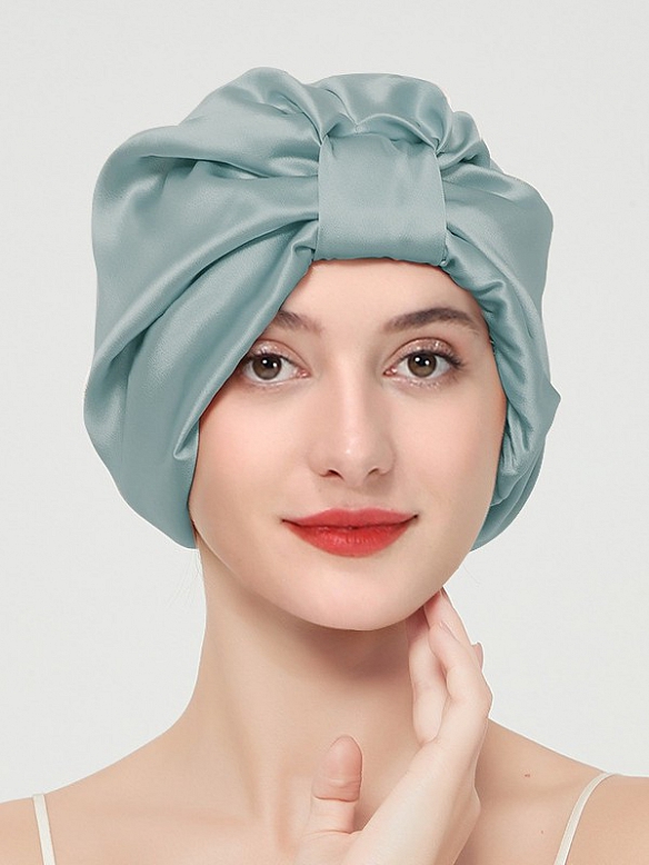 Elegante 16 Momme Seide Nachtmütze Schlafmütze für Damen T001