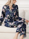 Pyjamas aus Seide für Damen Langärmliges Damen Pyjama-Set aus Seide A013