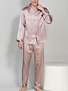 19 Momme Luxus Langes Pyjama-Set aus Seide für Herren Nachtwäsche aus Seide E001