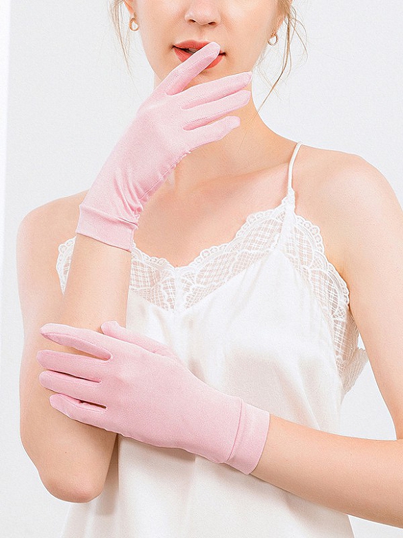 Damen Seide Sonnenschutzhandschuhe S001