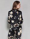 19 Momme Kurzes Geblümtes Pyjama-Set aus Seide für Damen Luxus Nachtwäsche aus Seide A009