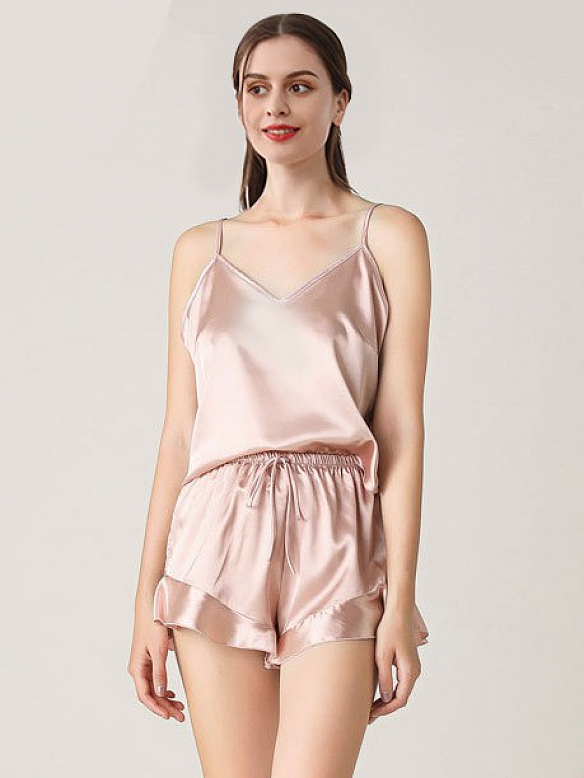 Erschwingliche 100% Seide Camisole Nachtwäsche für Frauen A025