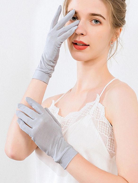 Damen Seide Sonnenschutzhandschuhe S001
