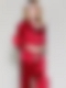 Langes Klassisches Pyjama-Set aus Seide für Damen Seidenpyjama Nachtwäsche aus Seide (mehrfarbig) A002
