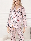 Pyjamas aus Seide für Damen Langärmliges Damen Pyjama-Set aus Seide A013