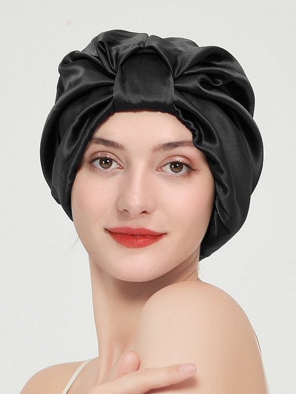 Elegante 16 Momme Seide Nachtmütze Schlafmütze für Damen T001