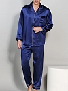 19 Momme Luxus Langes Pyjama-Set aus Seide für Herren Nachtwäsche aus Seide E001