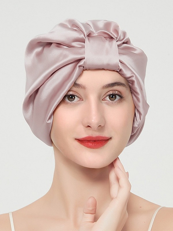Elegante 16 Momme Seide Nachtmütze Schlafmütze für Damen T001