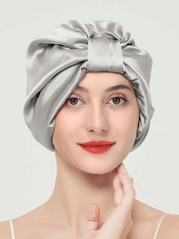 Elegante 16 Momme Seide Nachtmütze Schlafmütze für Damen T001
