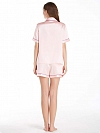 Kurzes Damen Pyjama-Set aus Seide Kurze Nachtwäsche aus Seide A011