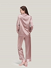 22 Momme Luxus Maulbeerseides Langes Pyjama Set für Damen Schlafanzug aus Seide A020