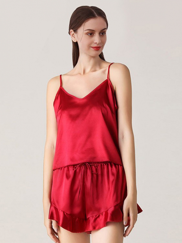 Erschwingliche 100% Seide Camisole Nachtwäsche für Frauen A025