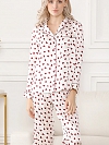 Pyjamas aus Seide für Damen Langärmliges Damen Pyjama-Set aus Seide A013