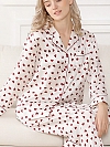 Pyjamas aus Seide für Damen Langärmliges Damen Pyjama-Set aus Seide A013