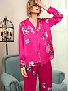 Pyjamas aus Seide für Damen Langärmliges Damen Pyjama-Set aus Seide A012