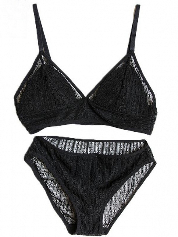 Bequemes BH-Slip Set aus Seide M001